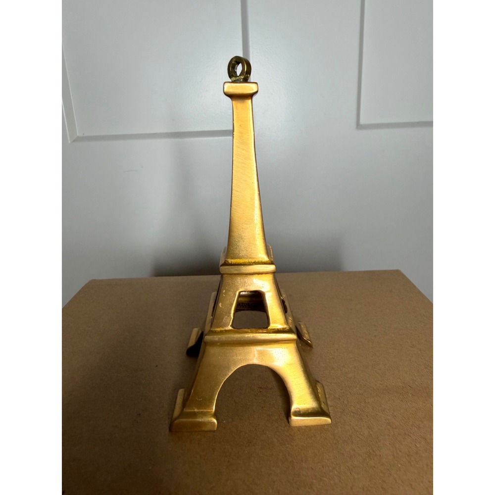 Restoration Hardware Brass Eiffel‎ Tower Figurine Gold Paris Decor Sculpture 5in